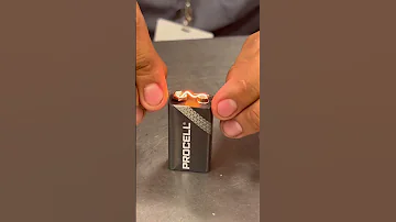 How To Light A Cigarette With No Lighter Using A 9v Battery And A Small Spring Wire 