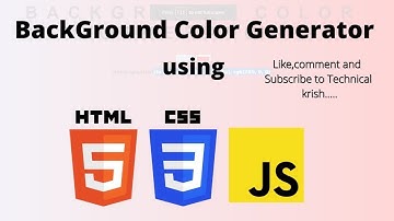 How to Make random Background Color Generator using HTML , CSS and Javascript...