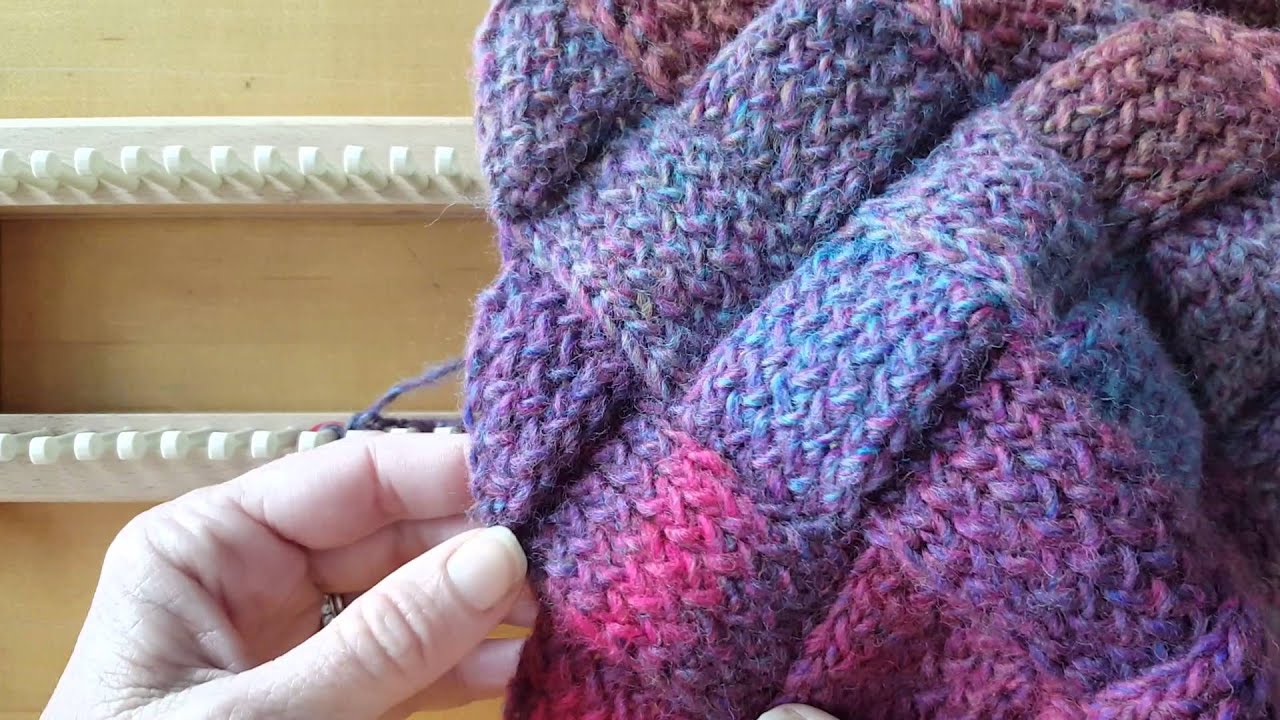 Entrelac on Knitting Loom part 4 YouTube