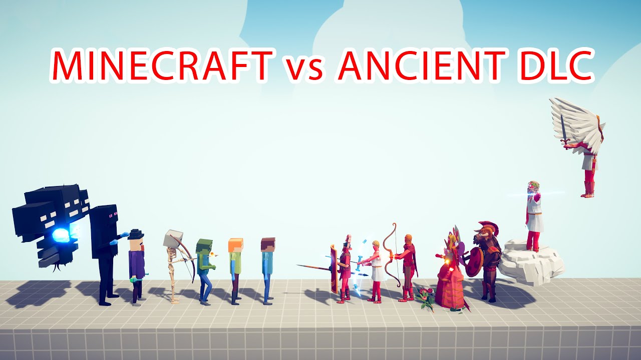 MINECRAFT Team vs ANCIENT DLC Team - Totally Accurate Battle Simulator TABS