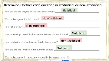 Statistical Questions