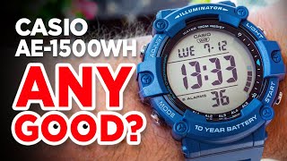 #CASIO AE-1500WH Digital Watch Hands on Review - The Casio that is literally a sight for poor eyes!!