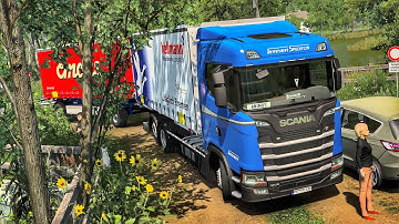 Very Narrow Steep Forest Roads Through Germany | #ets2 1.56