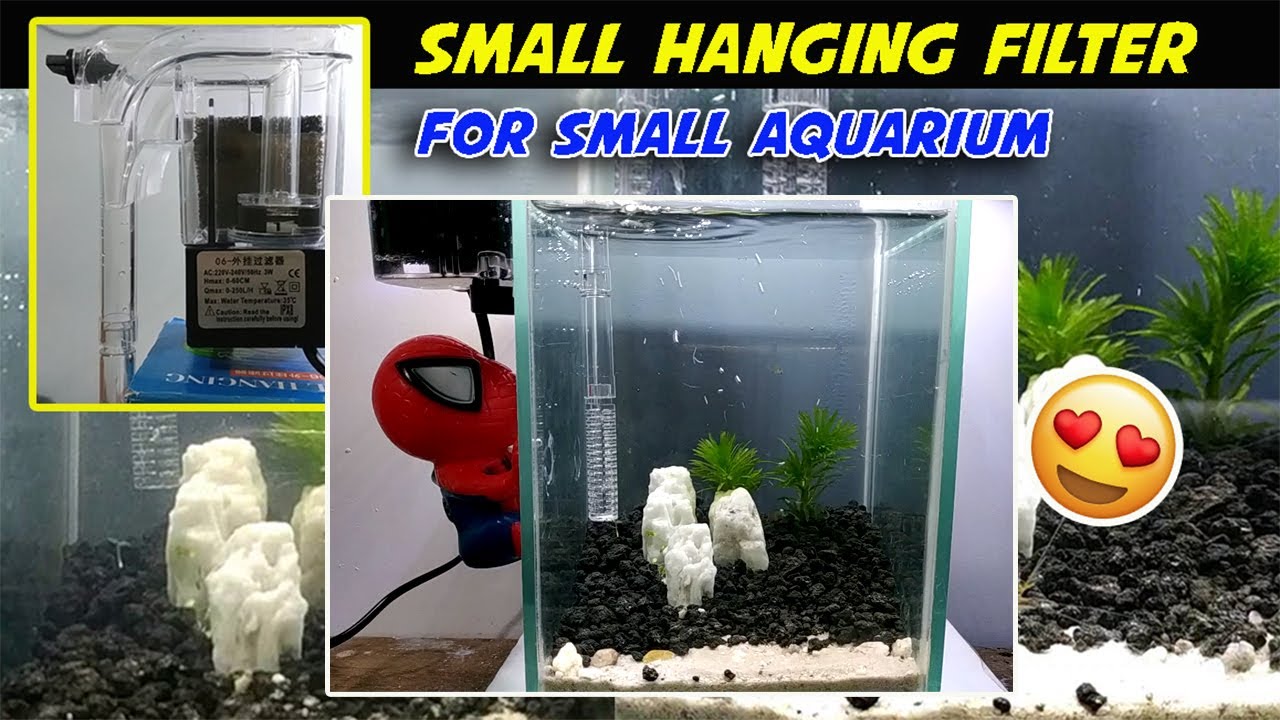 Mini Filter Hanging For Nano Tank Review Hang On Filter Aquarium Aquascape Youtube