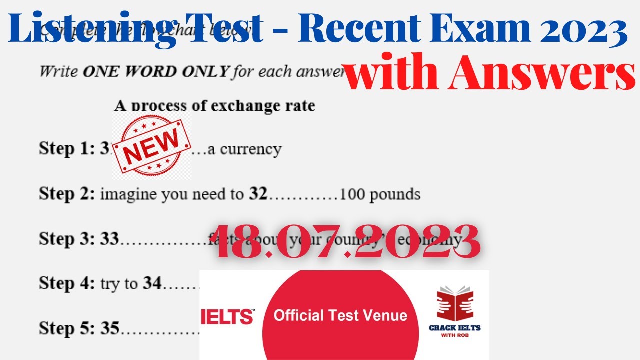 ⁣IELTS Listening Actual Test 2023 with Answers | 18.07.2023