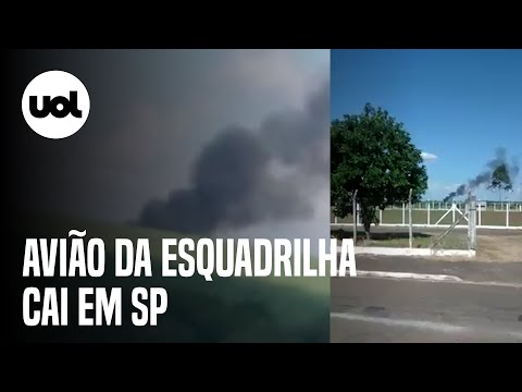 Avião da Esquadrilha da Fumaça cai no interior de SP