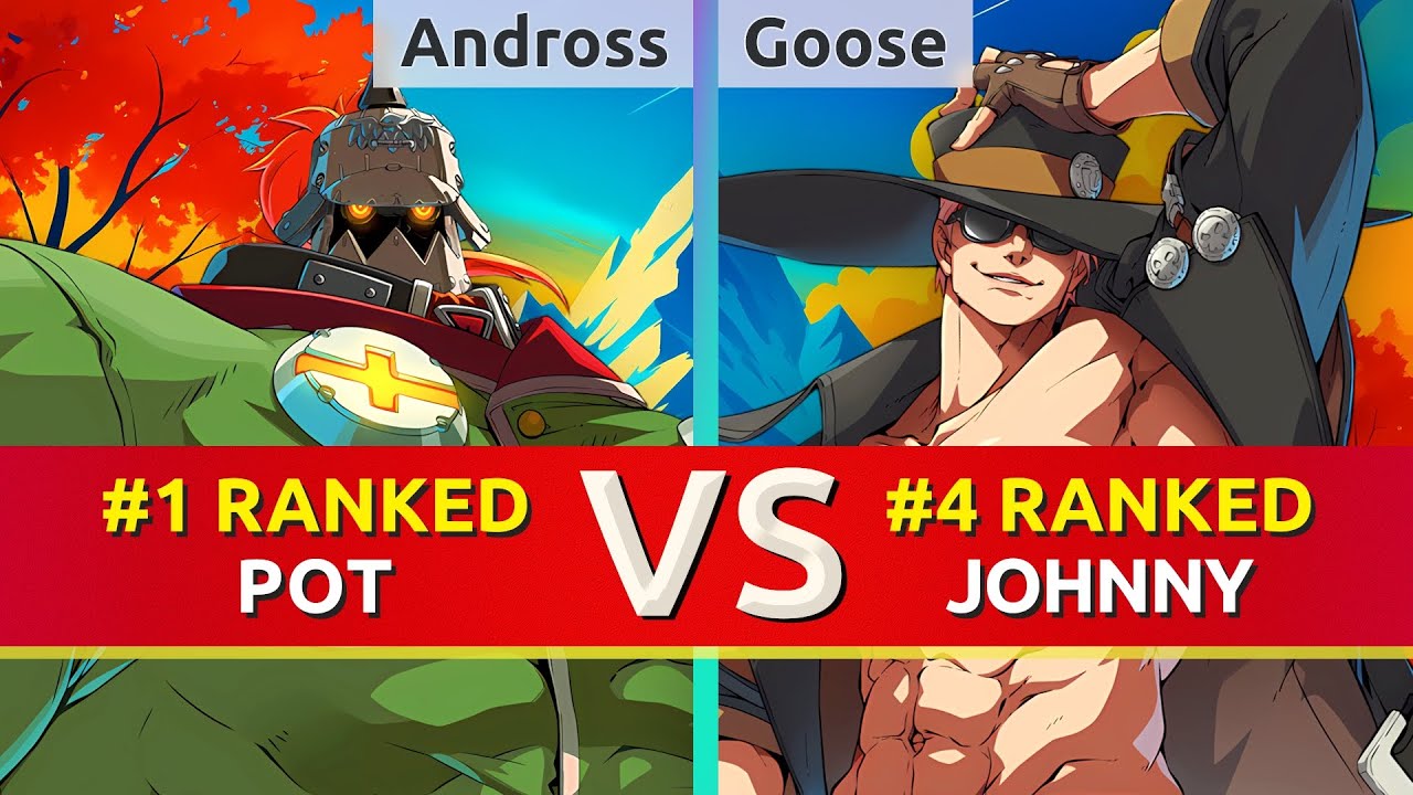 GGST ▰ Andross (#1 Ranked Potemkin) vs Goose (#4 Ranked Johnny). High Level Gameplay