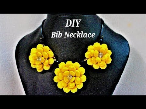 Clay Bib Flower Earrings