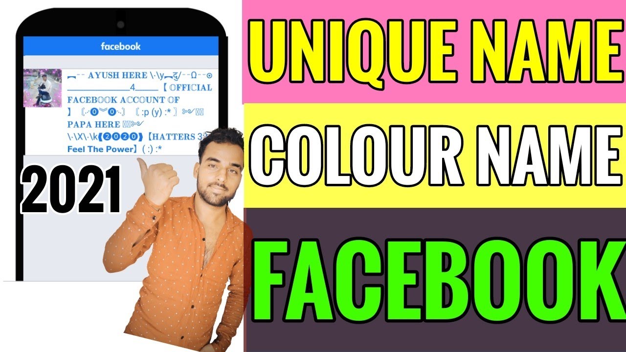 How to Create unique colour Name Facebook Account New Update Symbol 2021 Unique Long name account