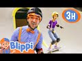 Blippi and Meekah Learn Skateboarding Tricks at Woodward Skate Park! 🛹🎵 | Blippi | Kids TV Shows