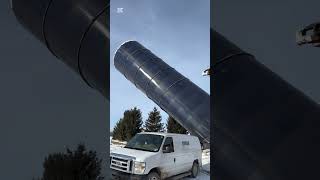 Dropping down a Harvestore silo