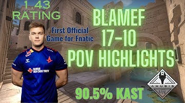 ⫷CS2 POV HIGHLIGHTS⫸ blameF | CCT Global Finals | Fnatic vs Ence | Map2 Anubis