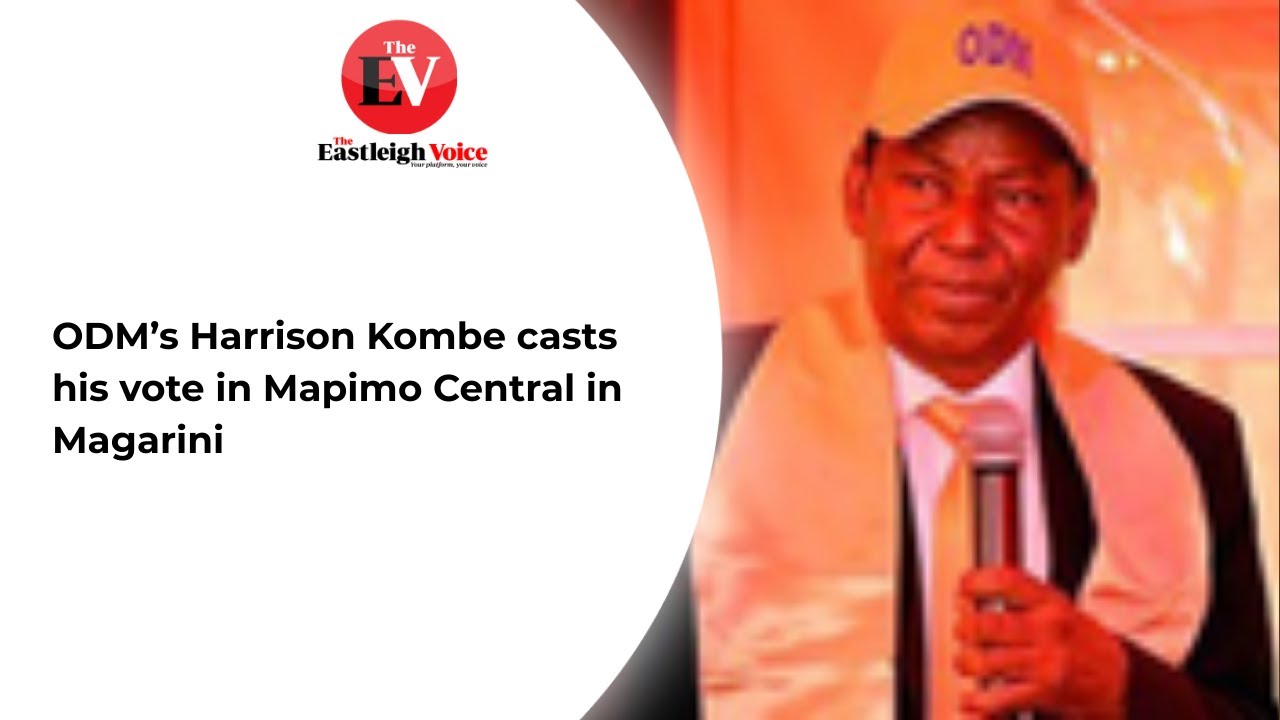Mapimo Primary ODM’s Harrison Kombe casts his vote in Mapimo Central in Magarini ...