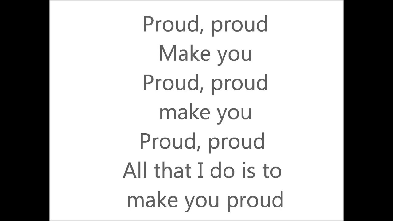 Proud- JLS lyrics