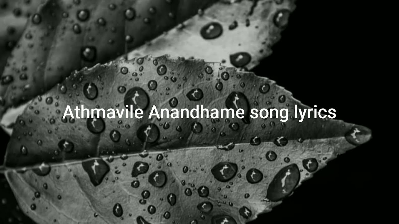 Athmavile Anandhame song Lyrics  Sajeer koppam Maya kinavil Mazhayakumo Nee