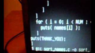 C Program sorting names