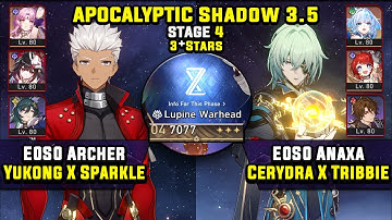E0 Archer Carry & E0 Anaxa Carry W/ Cerydra (3 Stars) Apocalyptic Shadow 4 Honkai Star Rail 3.5