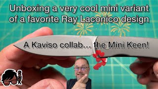 Unboxing a really cool Kaviso & Ray Laconico collab… the sand blasted Mini Keen knife. A great size!