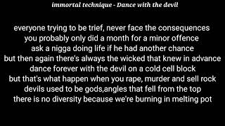 Immortal Technique - Dance with the devil lyrics Resimi
