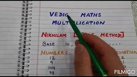 Vedic Maths part 4 Multiplication ( Nikhilam) Base Method