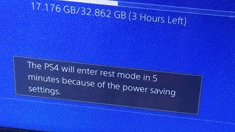 The PS4 will enter rest mode in 5 minutes because of the power saving settings