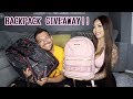 BACK TO SCHOOL GIVEAWAY **fully loaded backpacks**