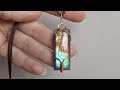 Rectangle Cabochon Wire Wrapped Pendant Tutorial