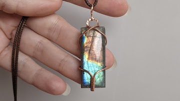 Rectangle Cabochon Wire Wrapped Pendant Tutorial