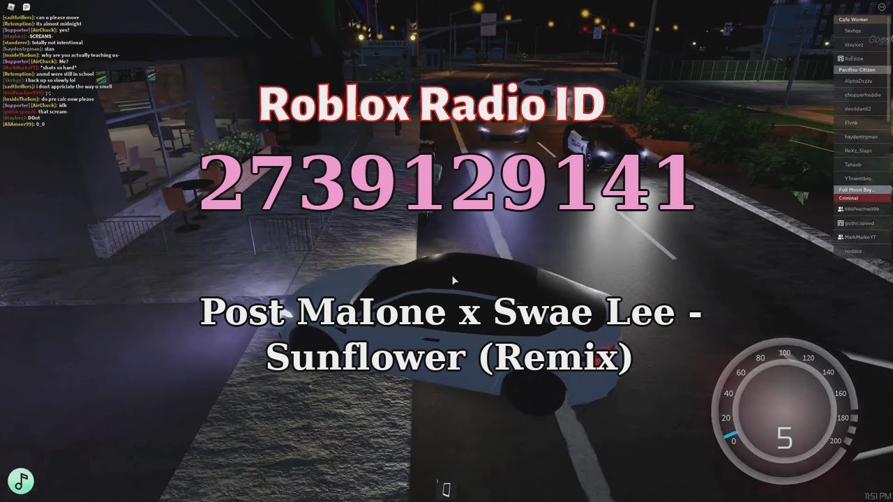 Post Malone X Swae Lee Sunflower Remix Roblox Id Music Code Youtube - roblox sunflower id