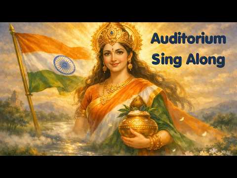 Vande Mataram Full 6 Stanzas (Visualized) | For Auditorium With Hindi Lyrics to Sing Along