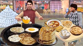 Egg Paratha Street Food Tasty Egg Paratha Fry Recipe Village Cooking Hindi Kahani Hindi Moral Story screenshot 4