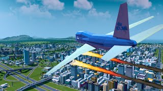 Realistic Airplane Crashes Into Town, Are Crashes Survivable ? | Besiege