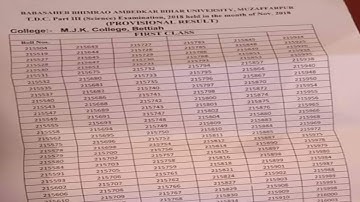 Brabu university part 3 result ,Bihar university part 3 result 2019 pdf