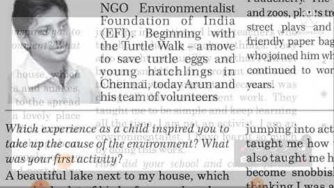 Standard: 10 , English, unit :3 , An Interview with Arun Krishnamurthy, part : 2 , sanjay sir