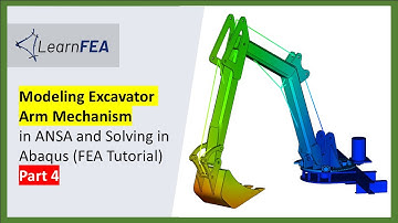 Modeling Excavator Arm Mechanism in ANSA and Solving in Abaqus (FEA Tutorial) | Part 4