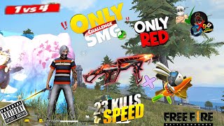 ONLY SMG CHALLENGE 🔫|SOLO Vs SQUAD 🎯 FULL MAP 23 KILLS 💪99% HEADSHOT RATE| FREEFIRE 📲 PLAYER