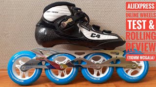 Aliexpress inline wheels 110mm test and rolling review!