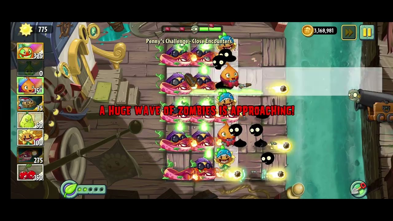 Plants vs. Zombies Reflourished - Penny's Challenge #7 - Close Encounter (rerun)