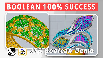 How to Achieve 100% Boolean Success with RhinoJFR - 3D Jewelry Design | 3D Printing | CAD