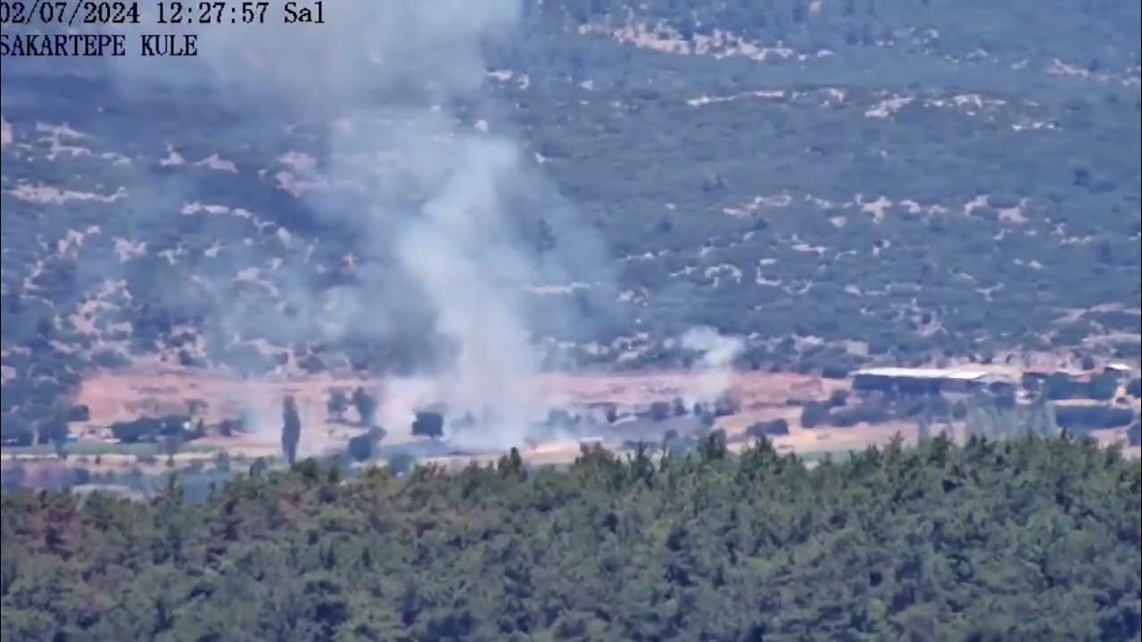 MUĞLA MENTEŞE'DE YANGIN SÖNDÜRME ÇALIŞMALARI