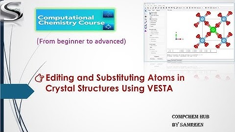 How to Label, Modify and Substitute Atoms in a Crystal Structure Using VESTA | Step-by-Step Tutorial