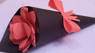 Diy Paper Flower Bouquet || Birthday Gift Ideas || Make Flower Bouquet At Home