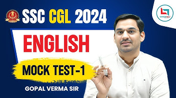 SSC CGL 2024 | SSC CGL Preparation | Free Mock Test 1 | By Gopal Verma Sir #ssccgl #englishmocktest