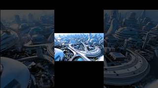 in an AI-generated futuristic city scape, multiple virtual buildings...