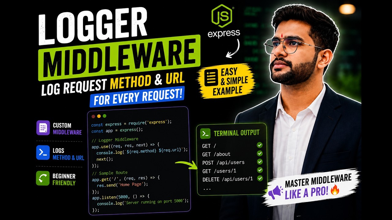 Logger Middleware in Express js - YouTube