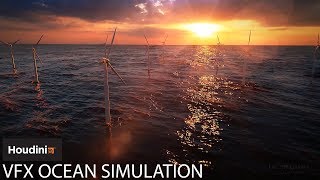 3D Sunset VFX Ocean Simulation in HoudiniFX