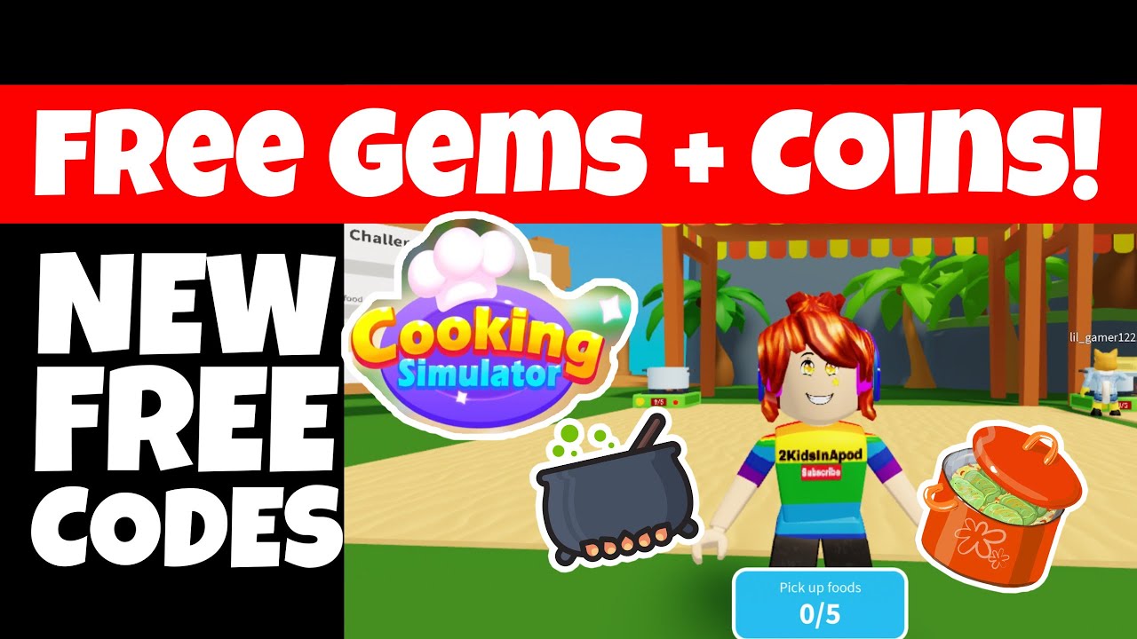  NEW FREE CODES COOKING SIMULATOR Gives Free Gems Free Coins 