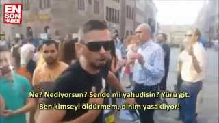 İsrailli göstericilere kafa tutan Türk