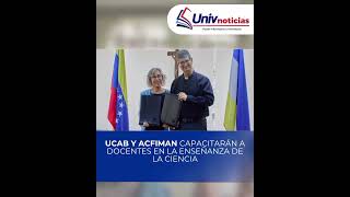 UCAB Y ACFIMAN capacitarán a docentes en la enseñanza de la ciencia