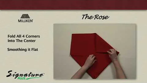 Napkin Folding Tutorial - How to fold a Rose napkin